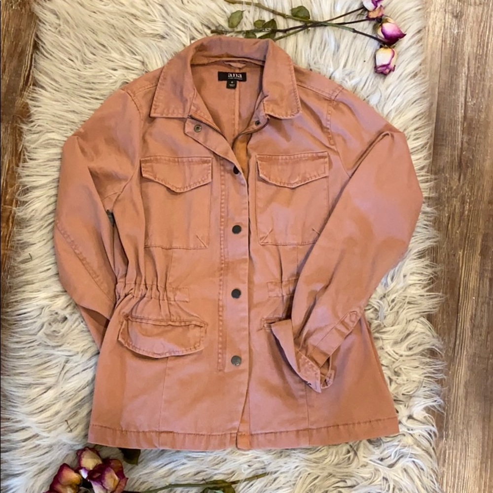 Dust rose utility jacket